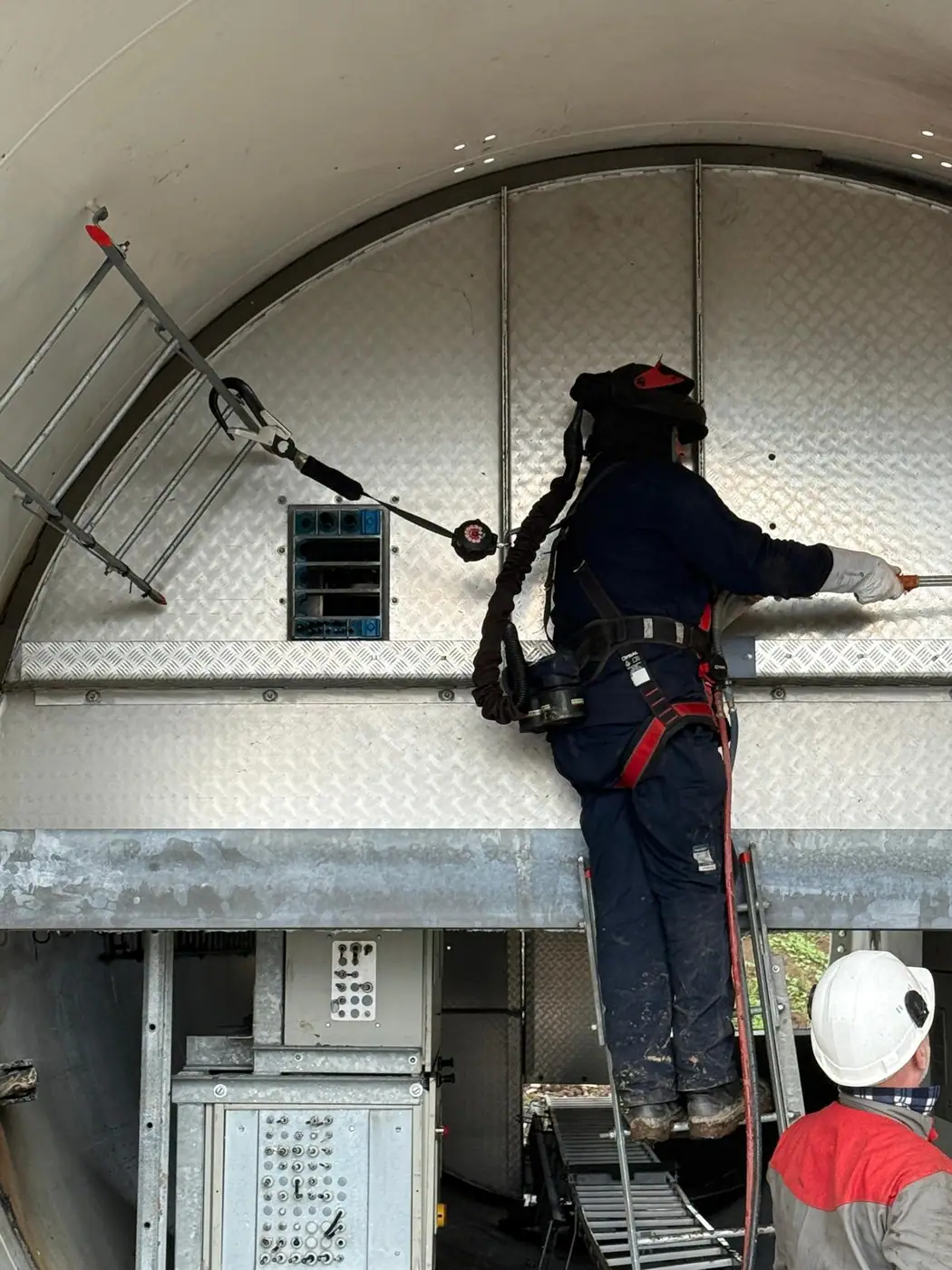 Intervention sur une structure industrielle